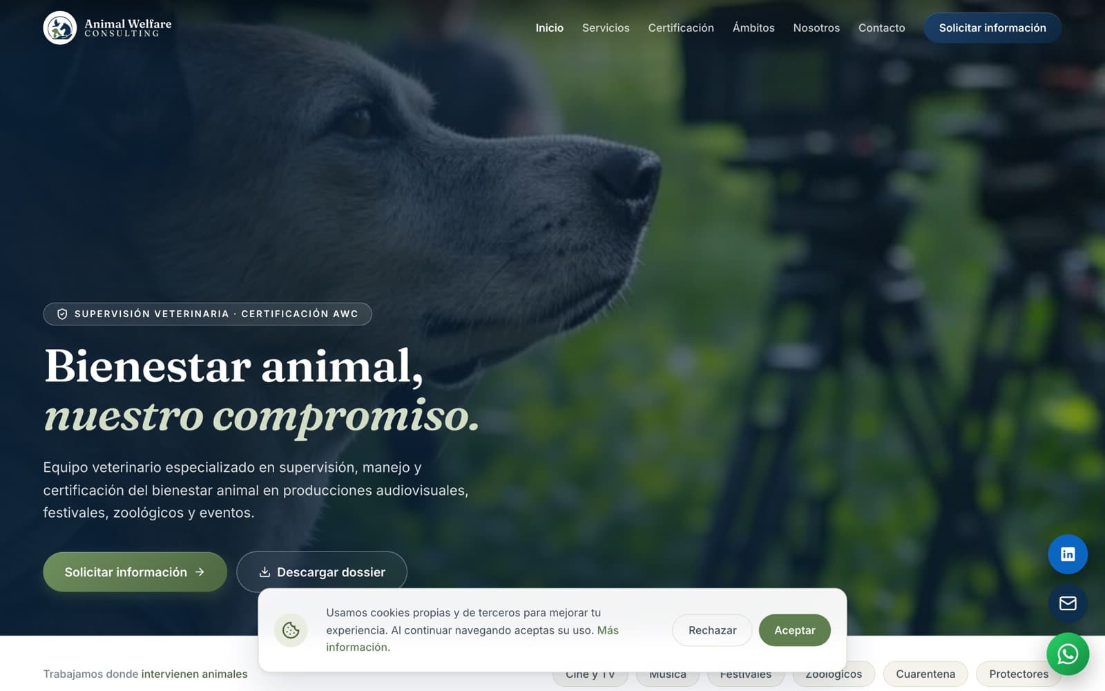 Web de Animal Welfare Consulting